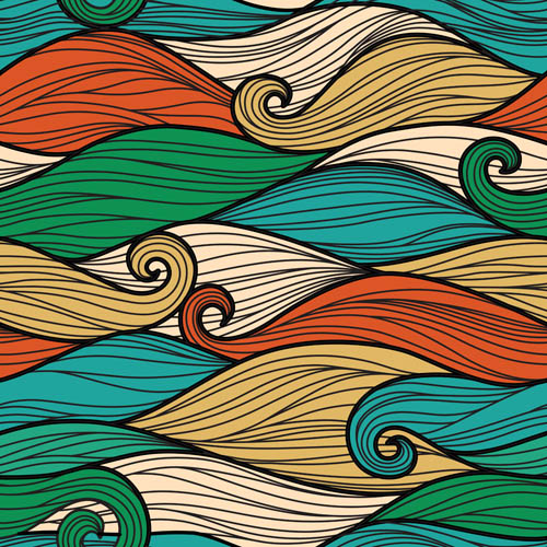 线条波形无缝图案