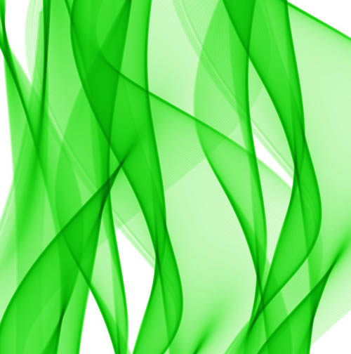 波形形态的曲绿色线主题创意