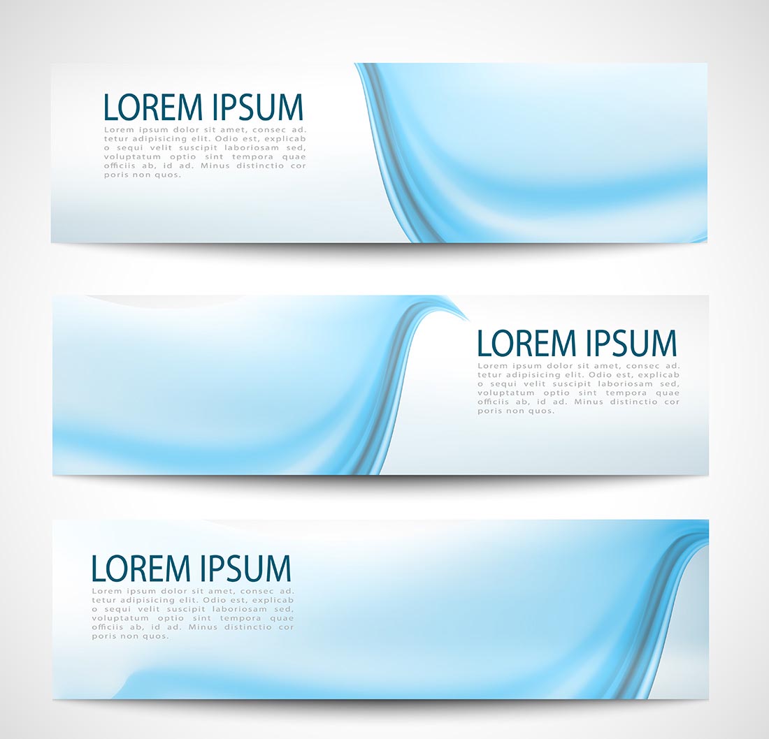 飘逸浅蓝色曲线背景