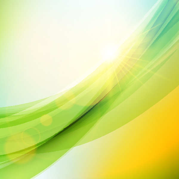 绿色炫彩曲线背景