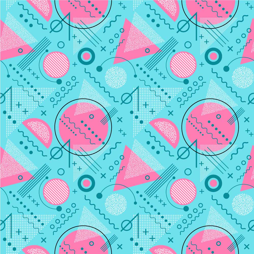 创意三角形和圆形无缝背景