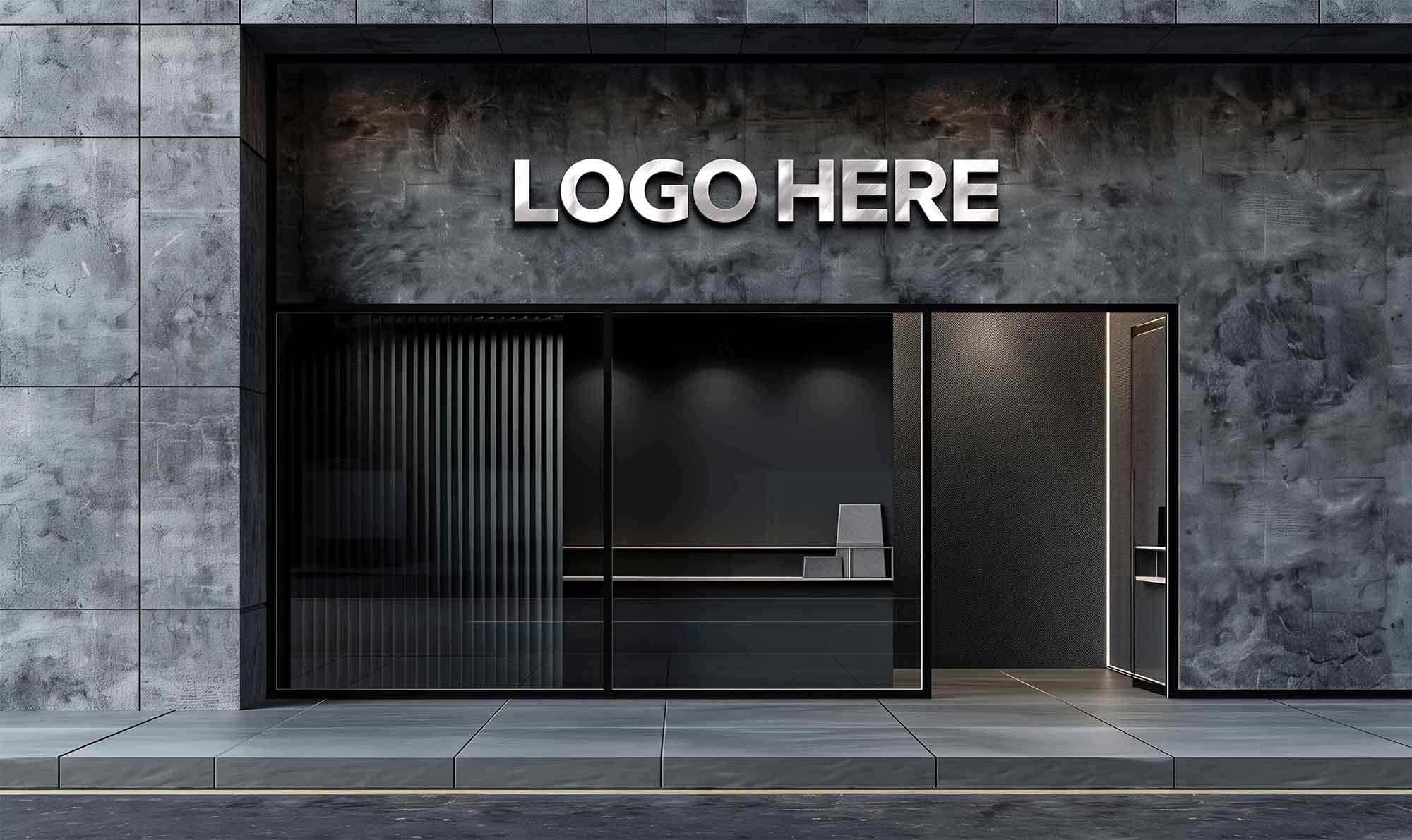 门店店铺logo图案样机